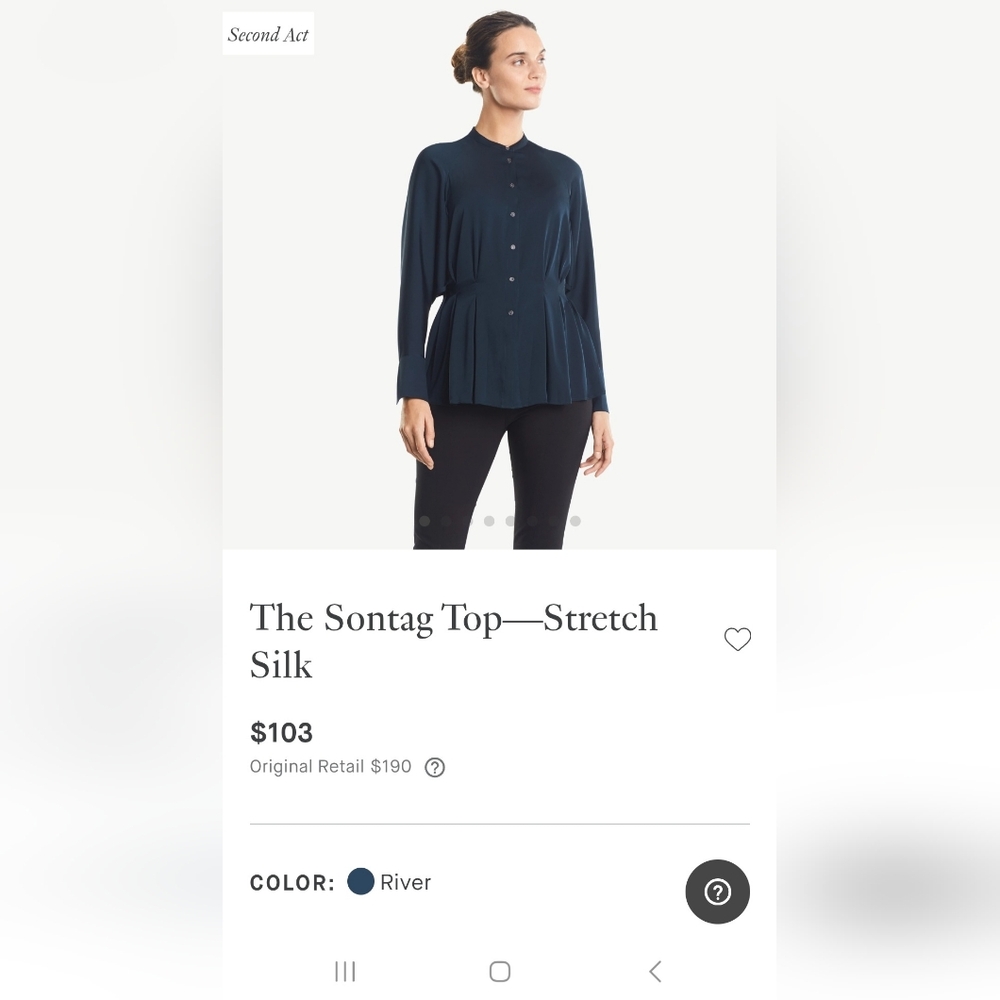 MM Lafleur - SONTAG Silk Blouse - M
